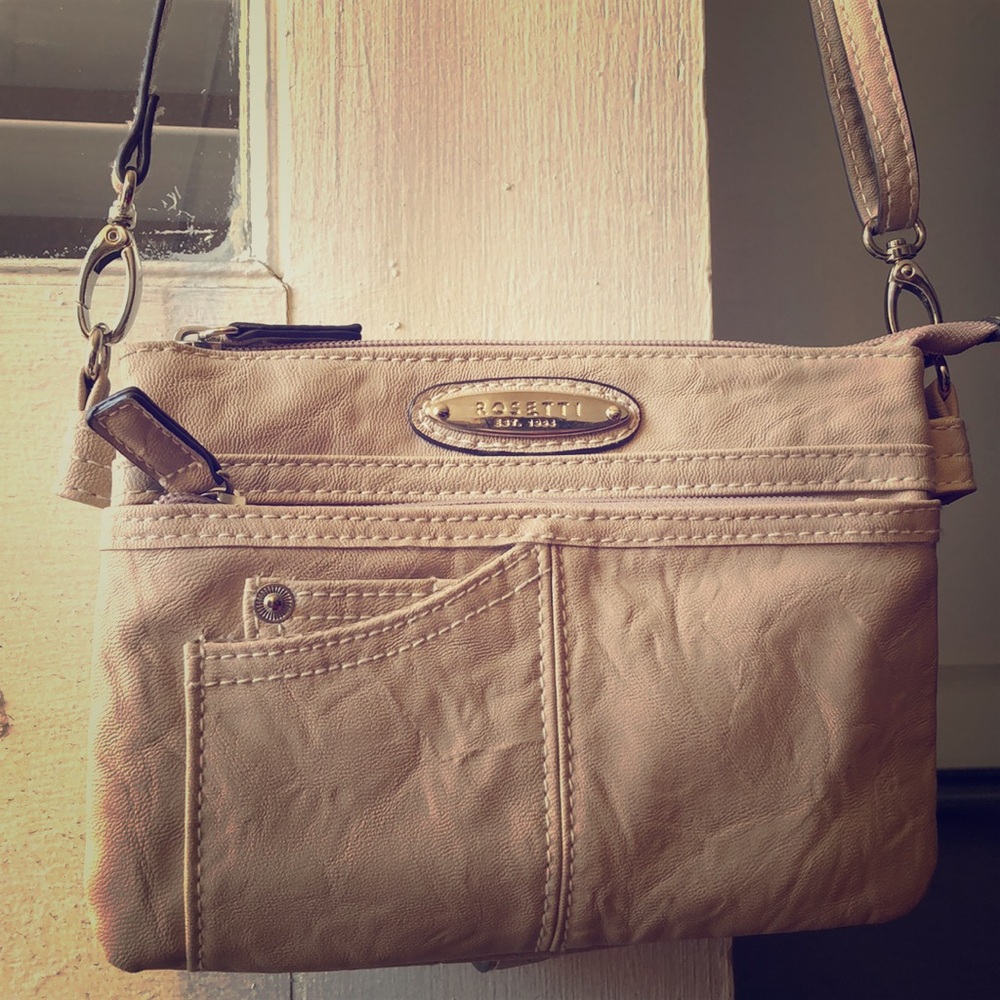 Rosetti Nude Clutch Purse with Removable Strap